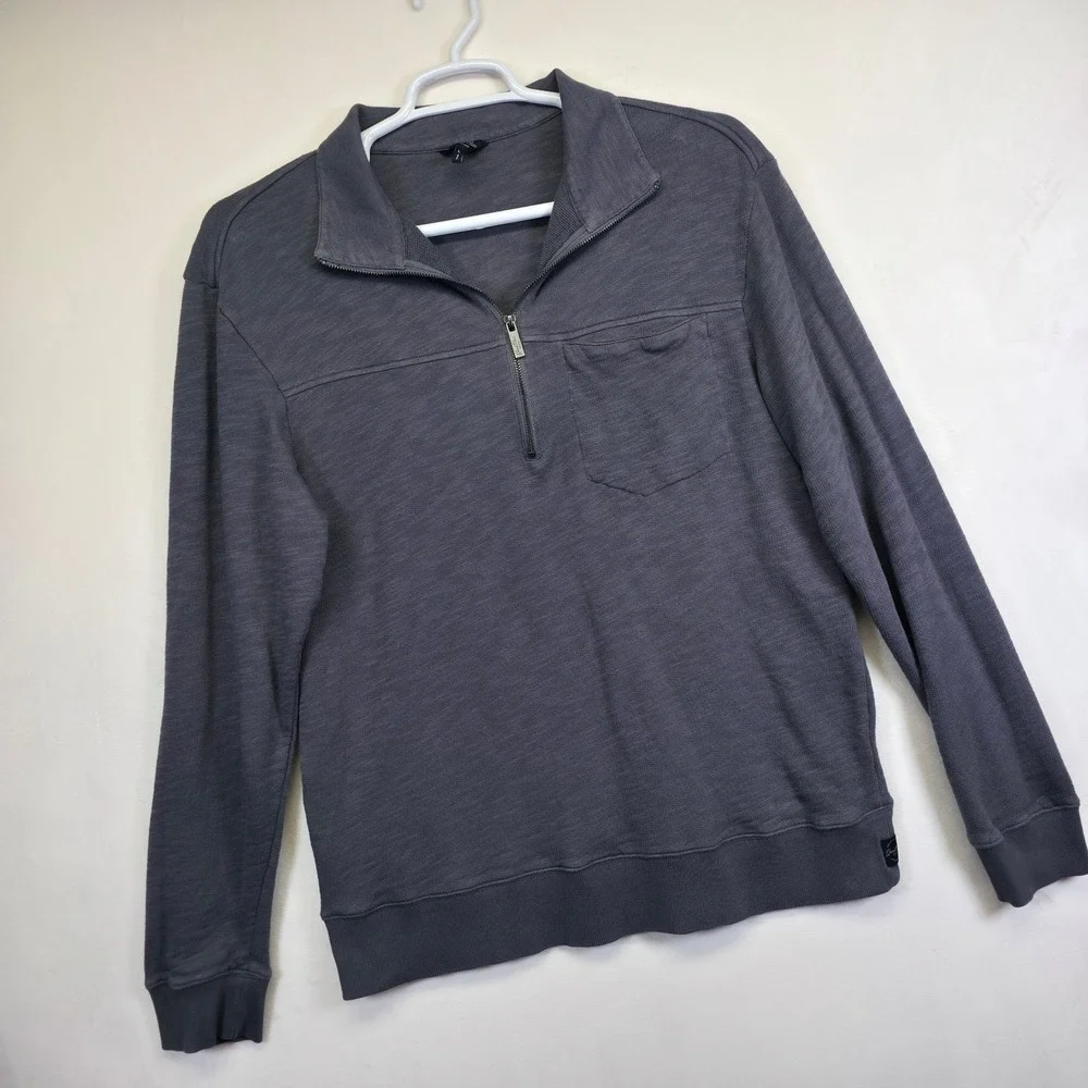 Good Man Brand Quarter Zip‎ Pullover Mens L Gray Minimalist Athleisure Preppy